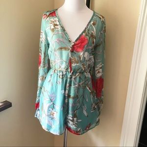 Fashion Nova Floral Romper NWT